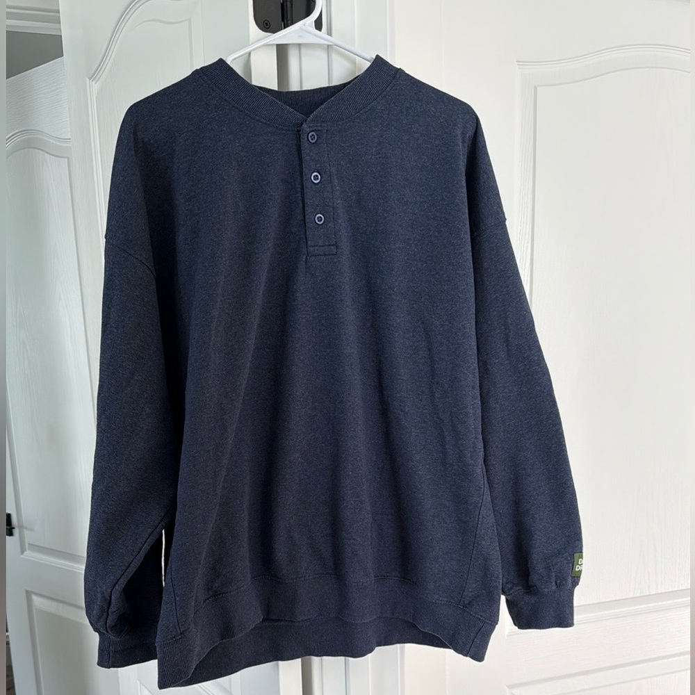 Daily Drills Oversized Fleece Henley